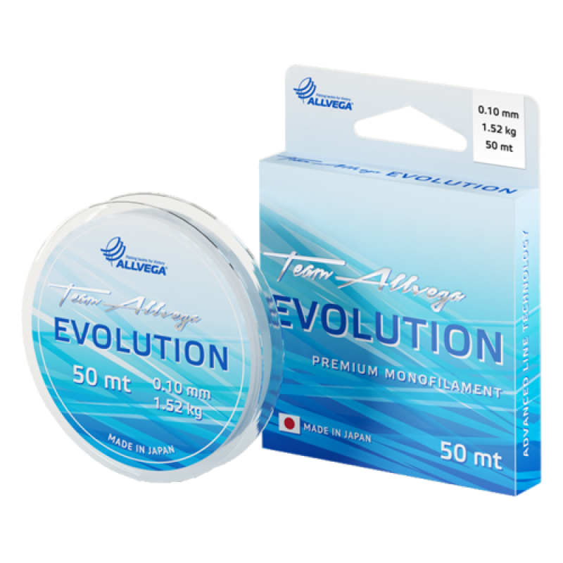 Леска монофильная ALLVEGA Evolution 50м/0,06мм/0,51кг/прозрачная Леска монофильная ALLVEGA Evolution 50м/0,06мм/0,51кг/прозрачная